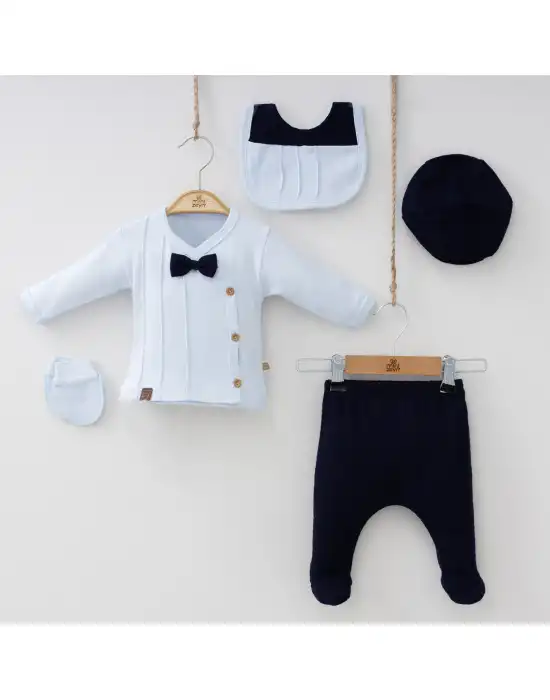 Miniycool 7038 Mnz Marka Nervüllü Yeni Doğan Hastane Çıkışı Erkek 5li Set