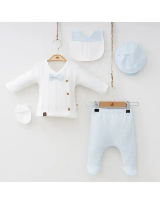 Miniycool 7038 Mnz Marka Nervüllü Yeni Doğan Hastane Çıkışı Erkek 5li Set