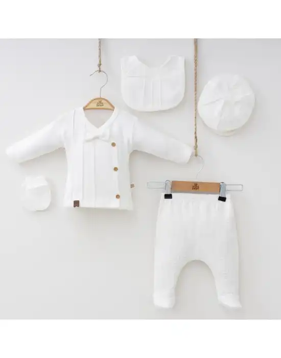 Miniycool 7038 Mnz Marka Nervüllü Yeni Doğan Hastane Çıkışı Erkek 5li Set