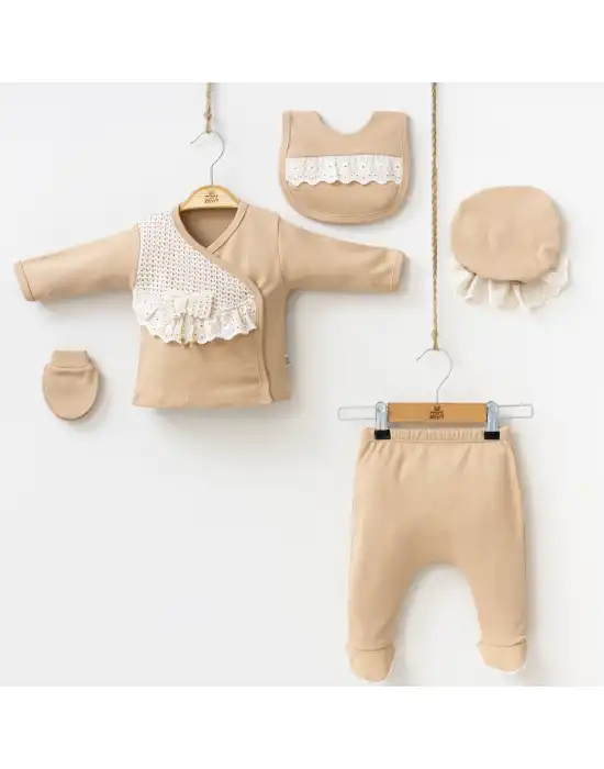 Miniycool 7045 Mnz Marka Amelia Yeni Doğan Hastane Çıkışı Kız 5li Set