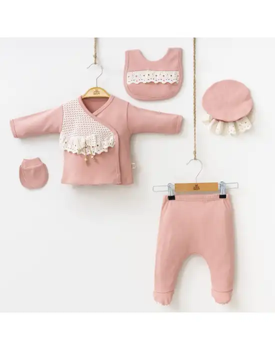 Miniycool 7045 Mnz Marka Amelia Yeni Doğan Hastane Çıkışı Kız 5li Set