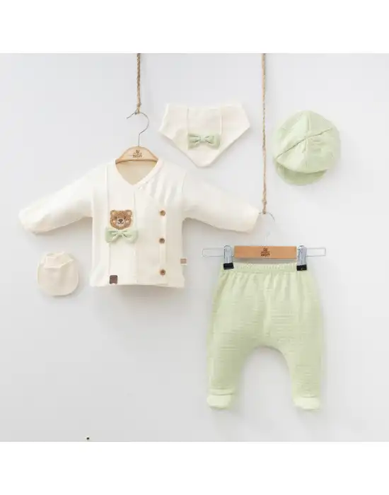 Miniycool 7053 Mnz Marka Cute Bear Yeni Doğan Hastane Çıkışı Erkek 5li Set