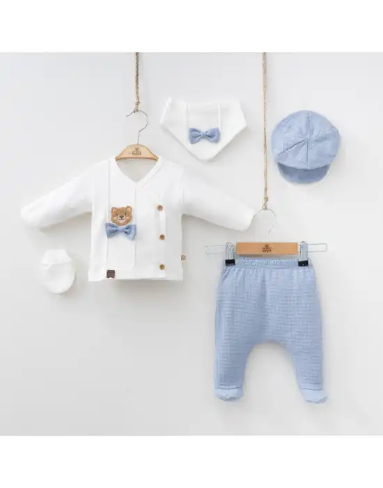 Miniycool 7053 Mnz Marka Cute Bear Yeni Doğan Hastane Çıkışı Erkek 5li Set