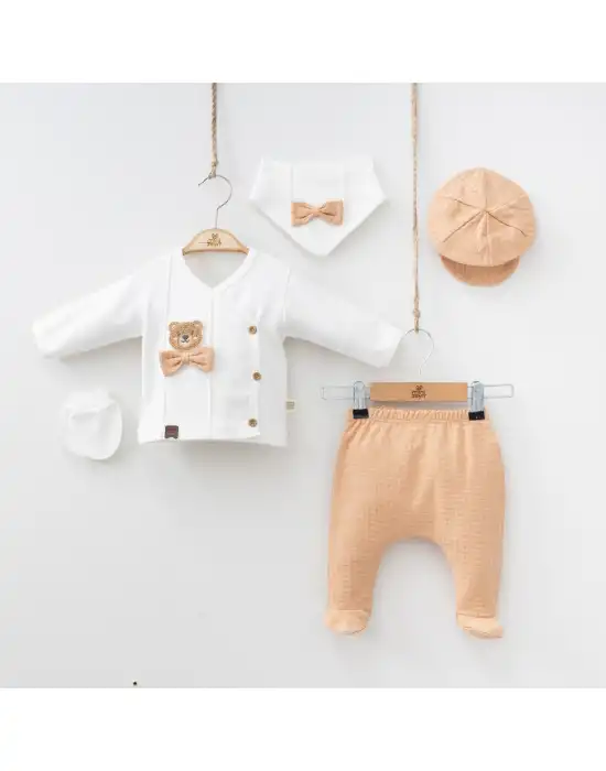 Miniycool 7053 Mnz Marka Cute Bear Yeni Doğan Hastane Çıkışı Erkek 5li Set