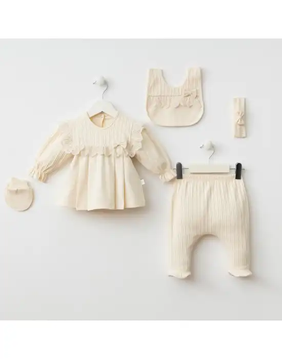 Miniycool 7069 Mnz Marka Madamme Yeni Doğan Hastane Çıkışı Kız 5li Set