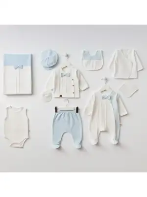 Miniycool 10005 Mnz Marka Carisma Nervüllü Yeni Doğan Hastane Çıkışı Erkek 10lu Set