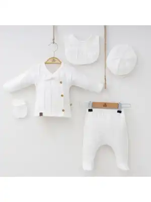 Miniycool 7038 Mnz Marka Nervüllü Yeni Doğan Hastane Çıkışı Erkek 5li Set