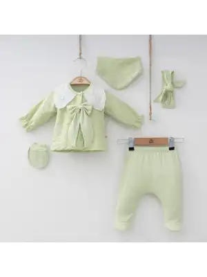 Miniycool 7049 Mnz Marka Paris Vintage Yeni Doğan Hastane Çıkışı Kız 5li Set