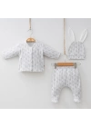 Miniycool 7054 Mnz Marka Rabbit Yeni Doğan Hastane Çıkışı Unisex 3lü Set