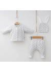 Miniycool 7054 Mnz Marka Rabbit Yeni Doğan Hastane Çıkışı Unisex 3lü Set