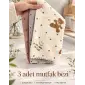 Sevimli Ayı Desenli Temizlik Bezi (Yumuşak Dokulu Bez, 3 adet)