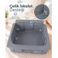 Gri Renk Baza Altı Çelik İskeletli Hurç 44 L