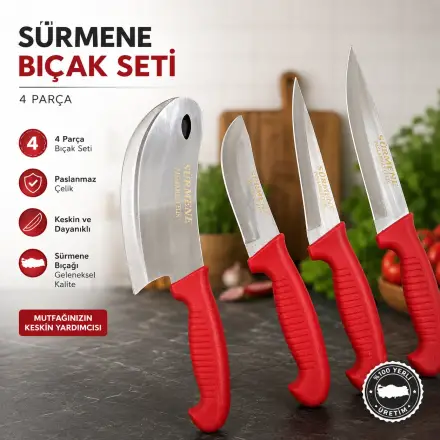 Sür mene Paslanmaz Çelik Bıçak Seti
