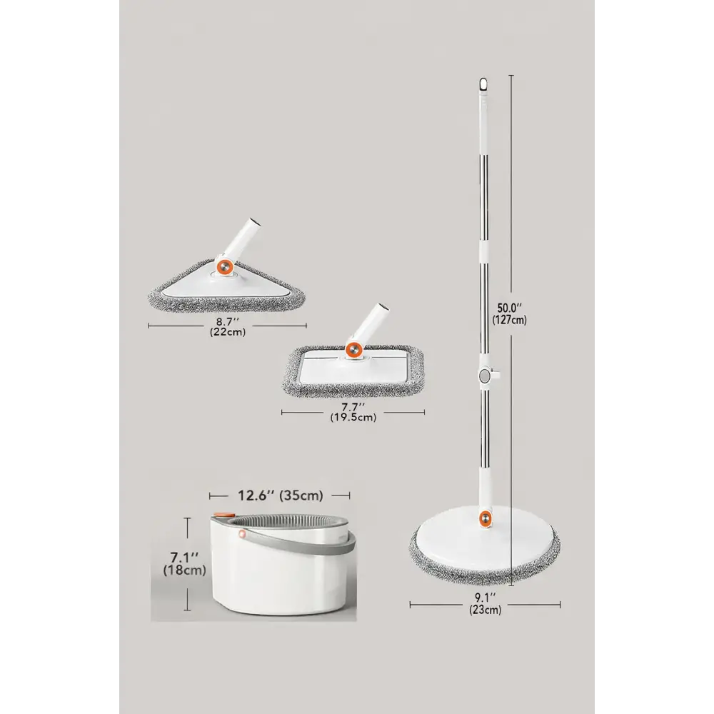 3 Başlıklı Pro Mop Seti (Temiz su, Kirli su ayıran)