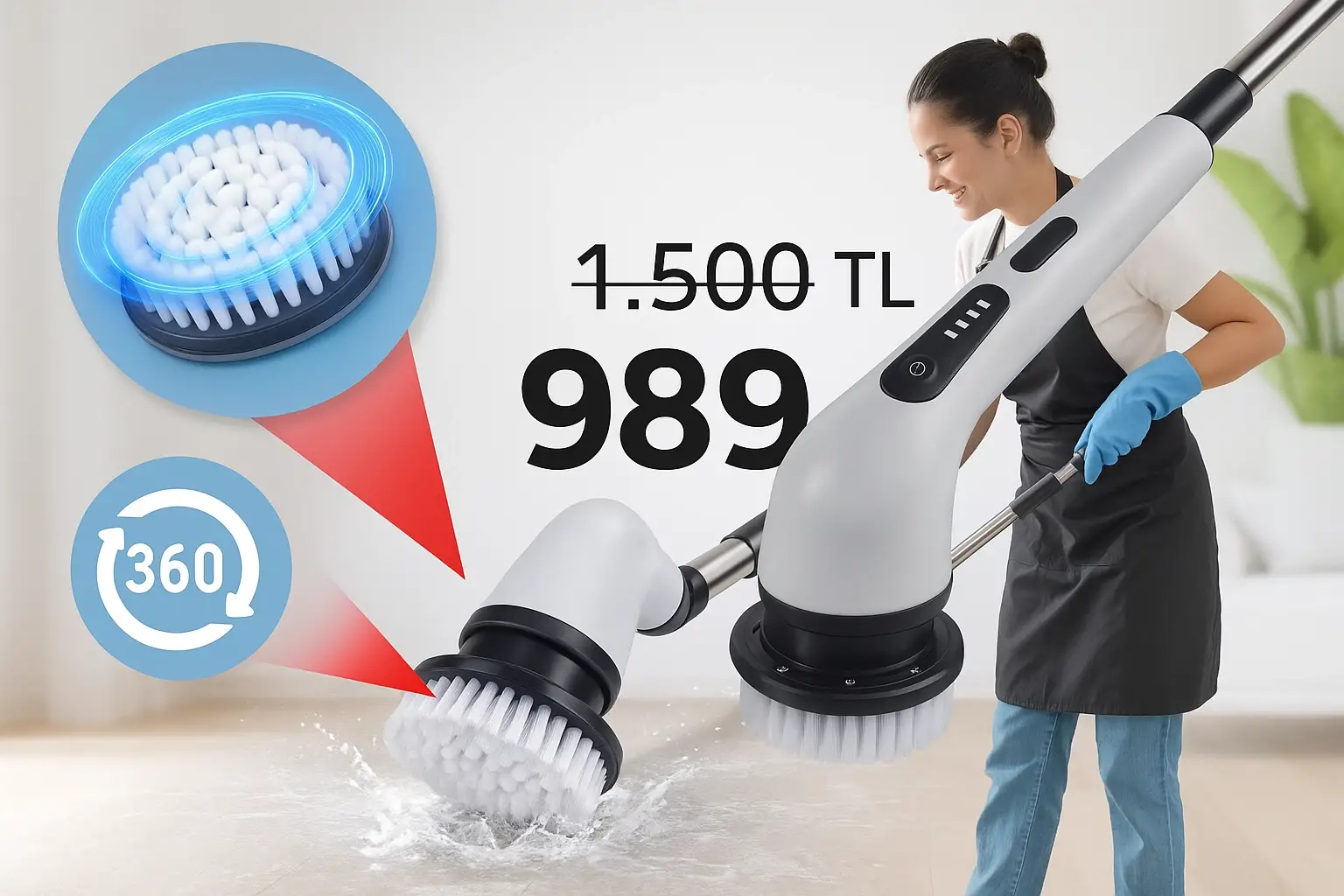 Şarjlı Temizlik Mopu