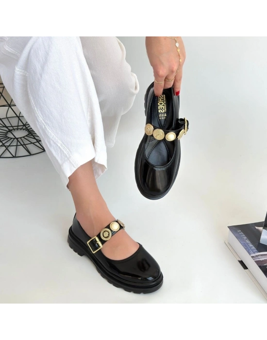 Okira Siyah Rugan Oxford Ayakkabı