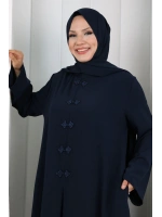 Çin Düğme Detaylı Şallı Ferace 7013