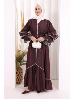 Fırfır Detaylı Abaya 6078
