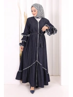 Fırfır Detaylı Abaya 6078
