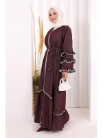 Fırfır Detaylı Abaya 6078
