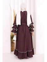 Fırfır Detaylı Abaya 6078
