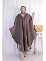 Foks Kumaş Kapşonlu Panço 70130