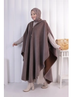 Foks Kumaş Kapşonlu Panço 70130