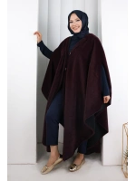 Foks Kumaş Kapşonlu Panço 70130