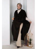 Foks Kumaş Kapşonlu Panço 70130