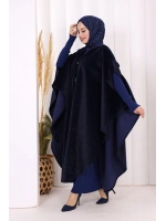 Foks Kumaş Kapşonlu Panço 70130