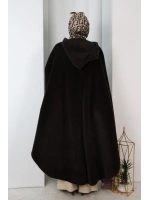 Foks Kumaş Kapşonlu Panço 70130