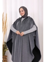 Foks Kumaş Kapşonlu Panço 70130