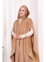Foks Kumaş Kapşonlu Panço 70130