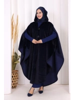 Foks Kumaş Kapşonlu Panço 70130