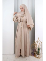 Kristal Taşlı Şallı Abaya 9205