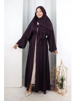 Kristal Taşlı Şallı Abaya 9205