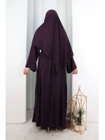 Kristal Taşlı Şallı Abaya 9205