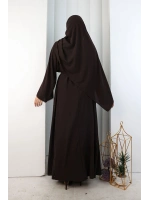 Kristal Taşlı Şallı Abaya 9205