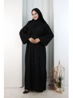 Kristal Taşlı Şallı Abaya 9205