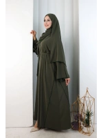 Kristal Taşlı Şallı Abaya 9205