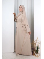 Kristal Taşlı Şallı Abaya 9205