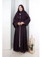 Kristal Taşlı Şallı Abaya 9205