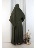 Kristal Taşlı Şallı Abaya 9205
