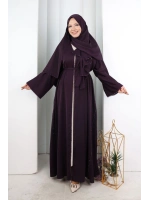Kristal Taşlı Şallı Abaya 9205