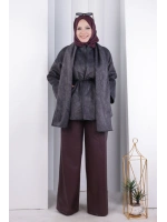 Pelerin Kemerli Ceket 1207