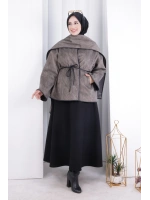 Pelerin Kemerli Ceket 1207