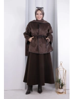 Pelerin Kemerli Ceket 1207