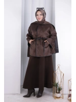 Pelerin Kemerli Ceket 1207