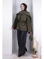 Pelerin Kemerli Ceket 1207