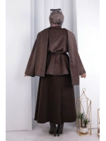 Pelerin Kemerli Ceket 1207